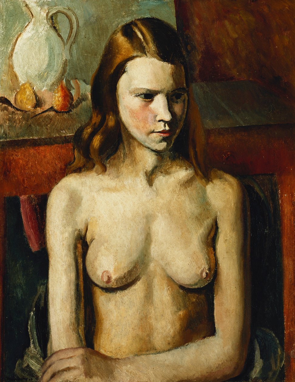 Jeune fille nue assise - Bernard Meninsky