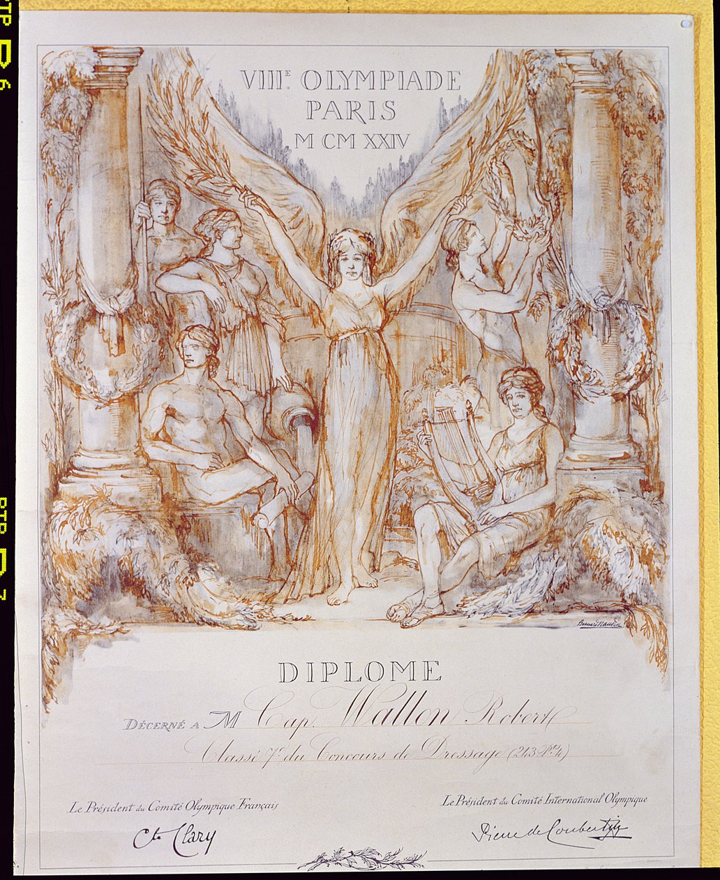 Diplôme de la VIIIe Olympiade, tenue à Paris - Bernard Naudin