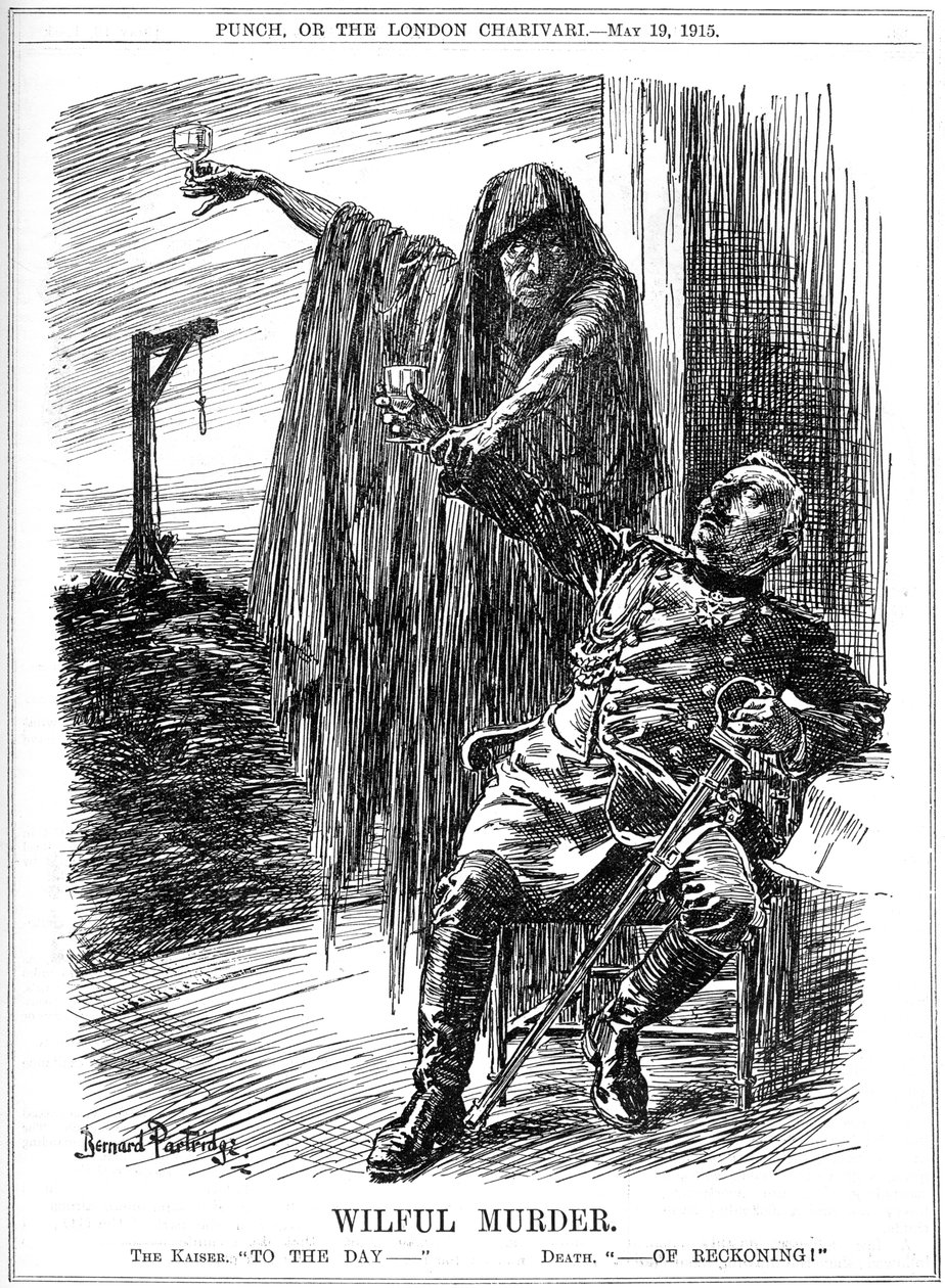 Dessin humoristique de Punch sur le naufrage du Lusitania - Bernard Partridge