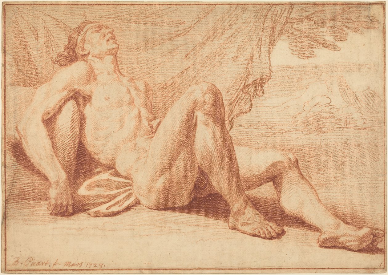 Nu masculin allongé - Bernard Picart
