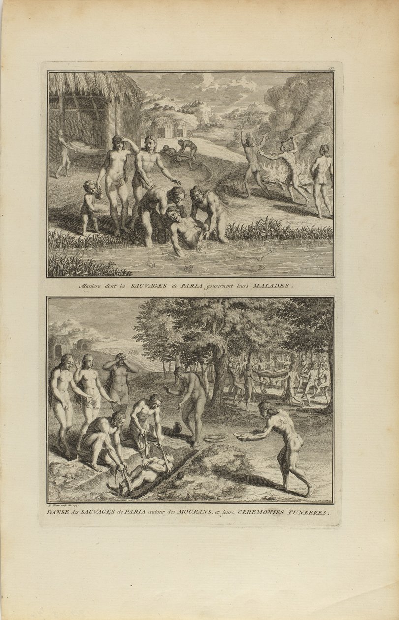 Manière dont les Sauvages.../Danse des Sauvages de Paria - Bernard Picart