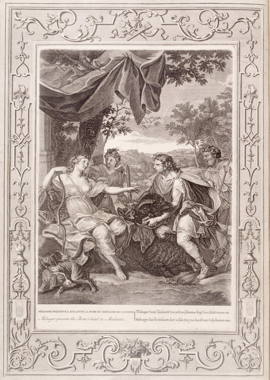 Méléagre présente la tête du sanglier à Atalante, 1731 - Bernard Picart