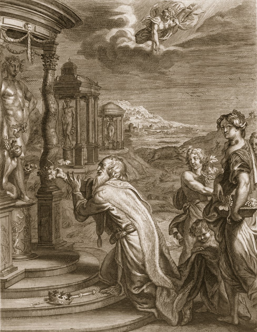 Œnée, roi de Calydon, ayant négligé Diane dans un sacrifice est puni pour son impiété, 1731 - Bernard Picart