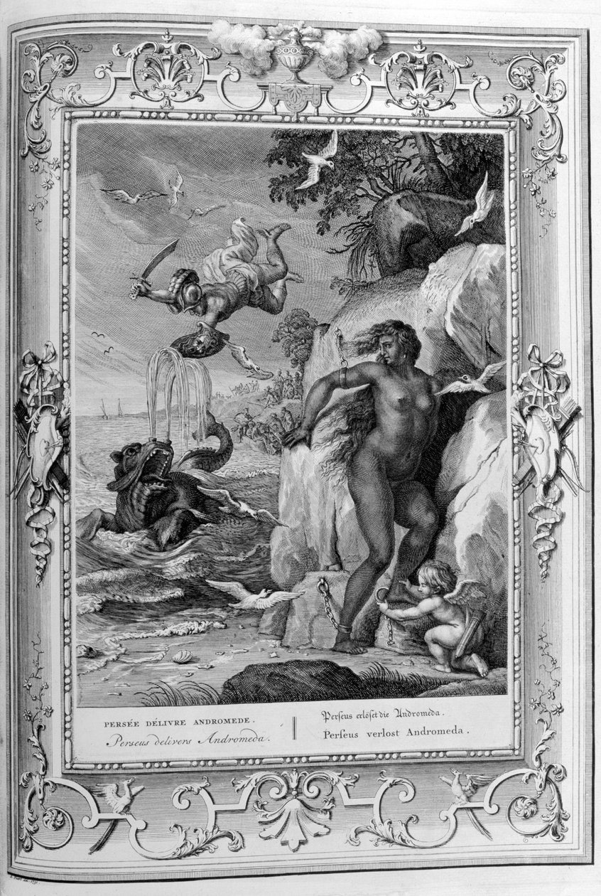 Persée délivre Andromède du monstre marin, 1733 - Bernard Picart