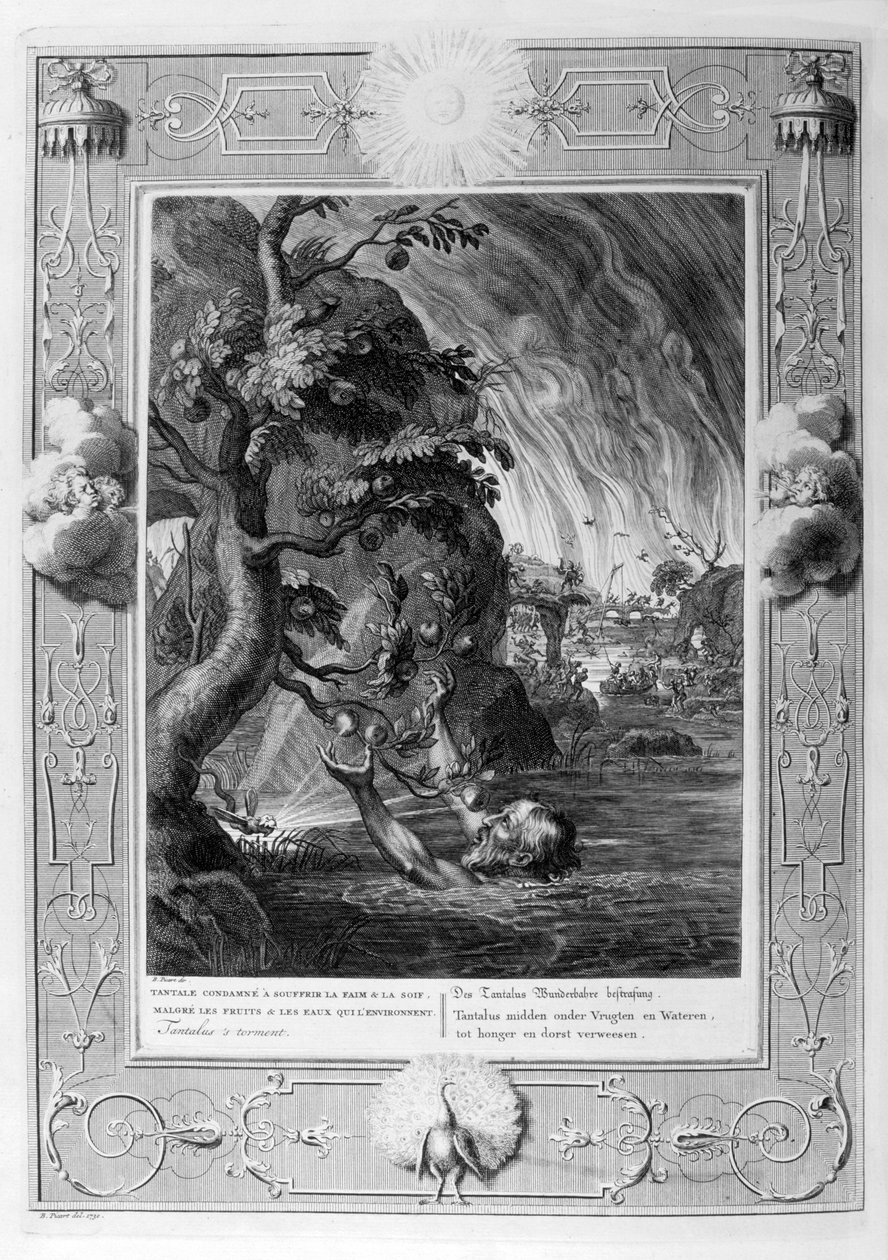 Le tourment de Tantale, 1733 - Bernard Picart