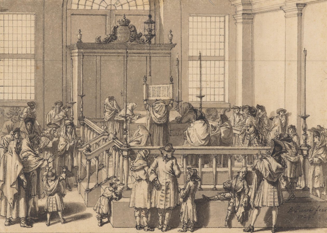 Lecture de la Loi dans la synagogue portugaise de La Haye - Bernard Picart