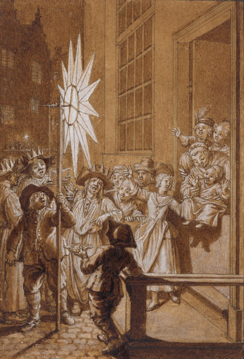 Enfants luthériens chantant près d