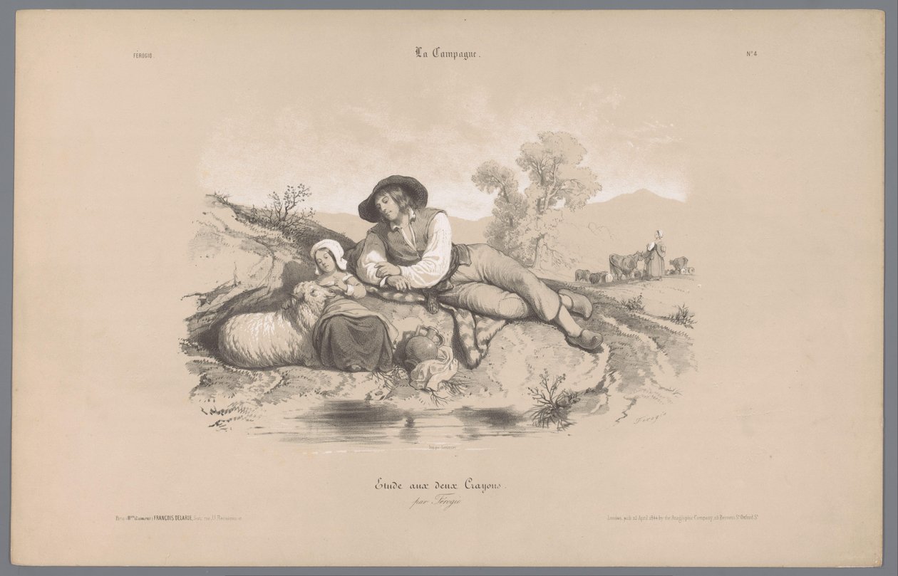 Berger avec une fille près d