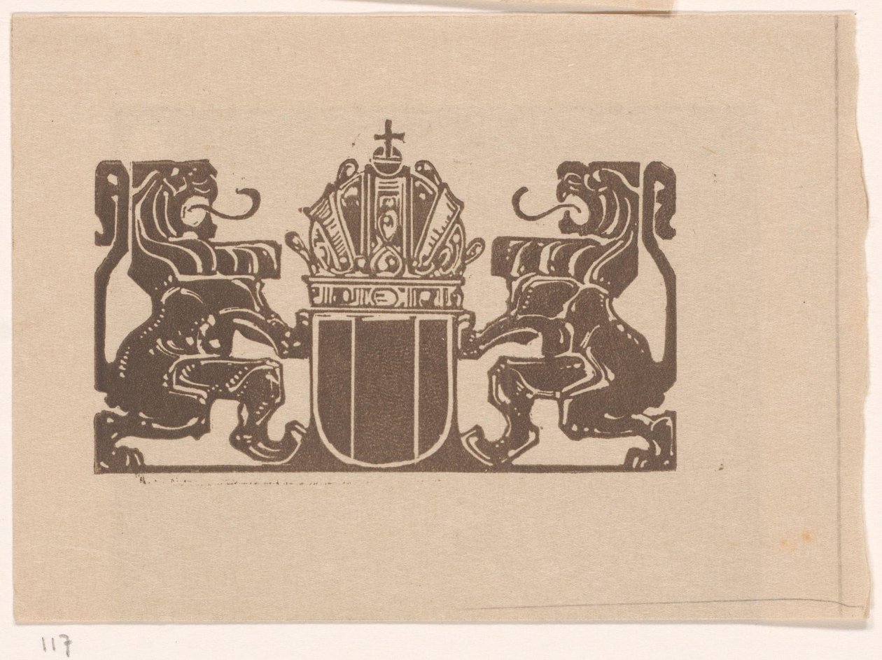 Blason avec deux lions - Bernard Willem Wierink