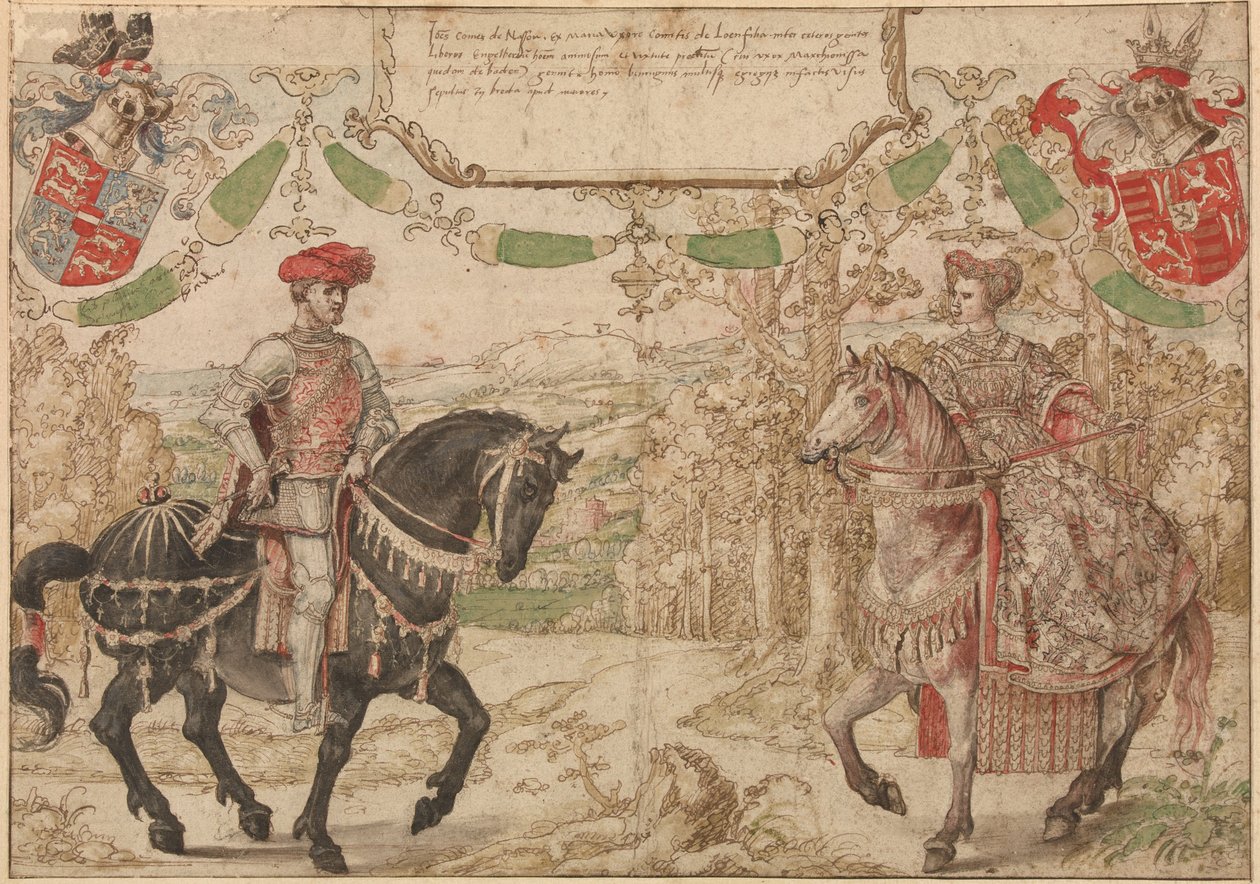 Comte Jan Johann IV de Nassau et sa femme Maria, comtesse de Loon et Heinsberg, vers 1530 - Bernard van Orley
