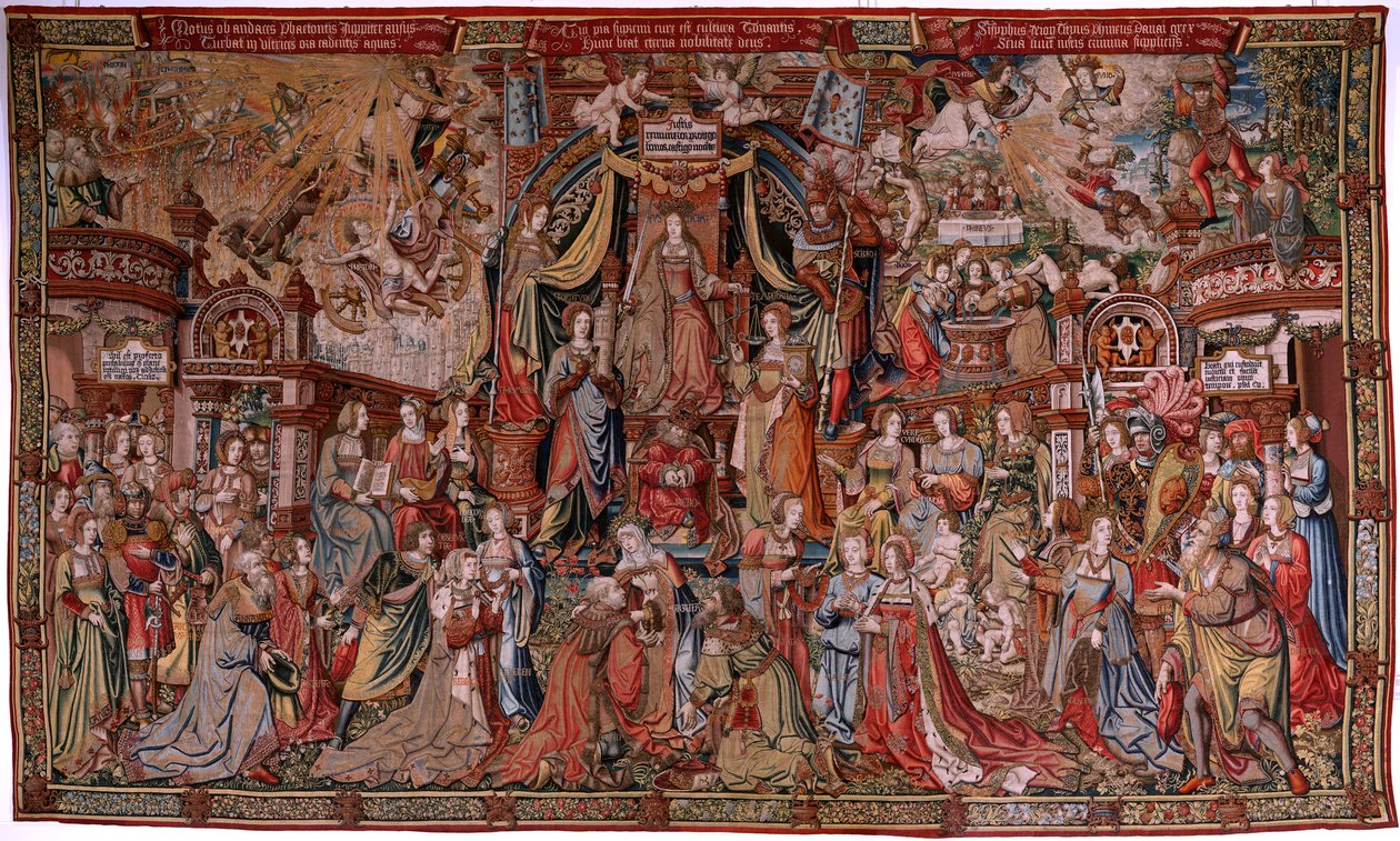 Tapisserie flamande. Série La Passion du Christ (De vierkante passie). Le Christ au Mont des Oliviers (Christus in de Hof van Olijven). Manufacture Pieter de Pannemaeker, Bruxelles. Dessinateur Barend van Orley. Vers 1518-1522. - Bernard van Orley