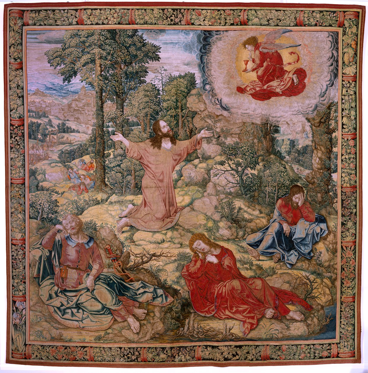 Tapisserie flamande. Série Épisodes de la vie de la Vierge ; Présentation au Temple (Presentación en el Templo). Deuxième tapisserie de la série. Modèles attribués à Jan van Roome (ou van Brussel). Manufacture Pieter van Aelst, Bruxelles. Vers 1502-1504. - Bernard van Orley
