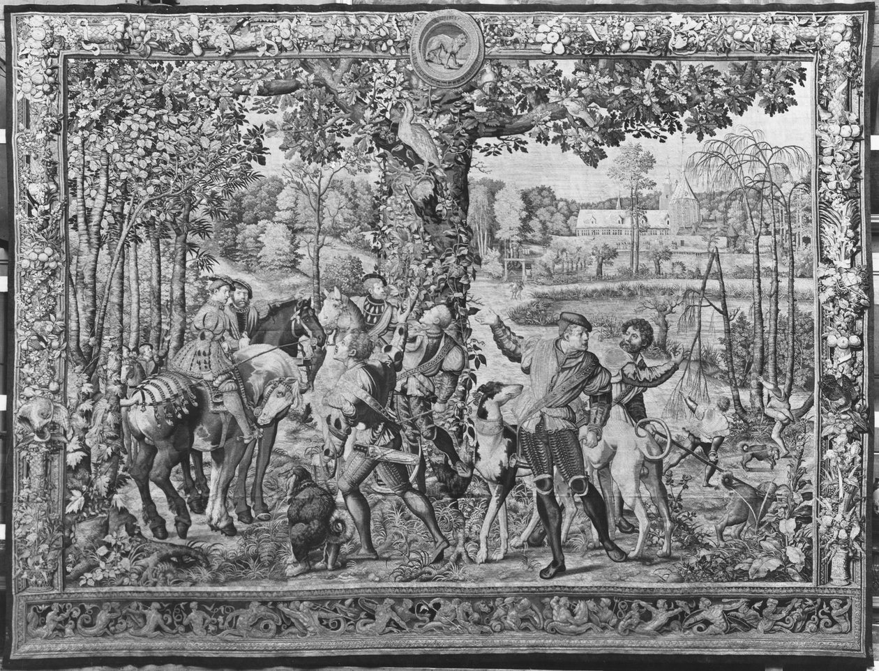 Les Chasses de Maximilien, Léo, La Chasse au cerf, Manufacture des Gobelins (tapisserie) - Bernard van Orley
