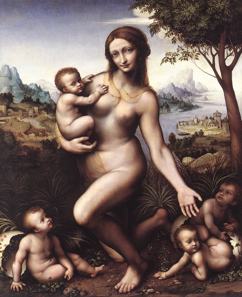 Léda avec leurs enfants - Bernardino Marchiselli