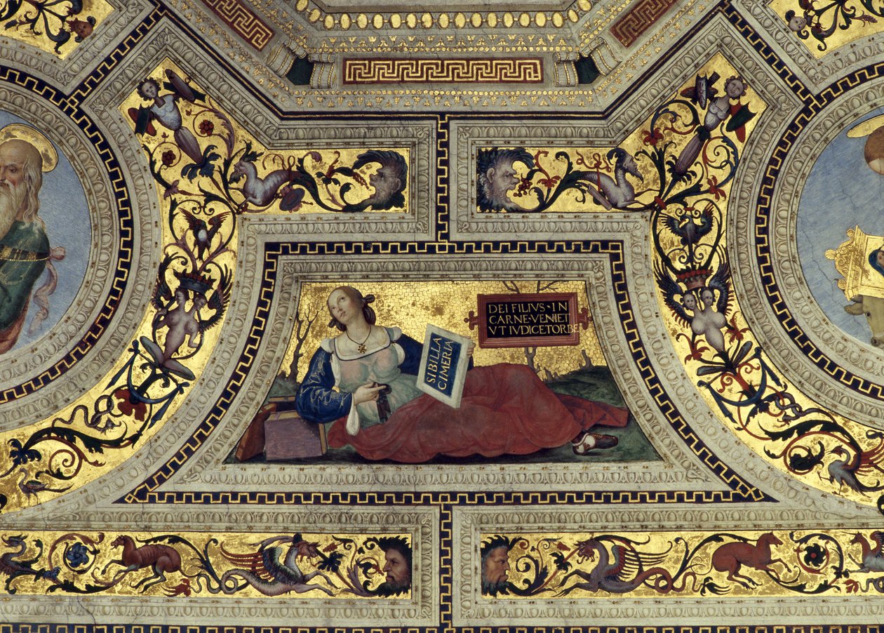 Voûte du presbytère avec la Sibylle cimmérienne, Santa Maria del Popolo, Rome, vers 1484-92 - Bernardino di Betto Pinturicchio