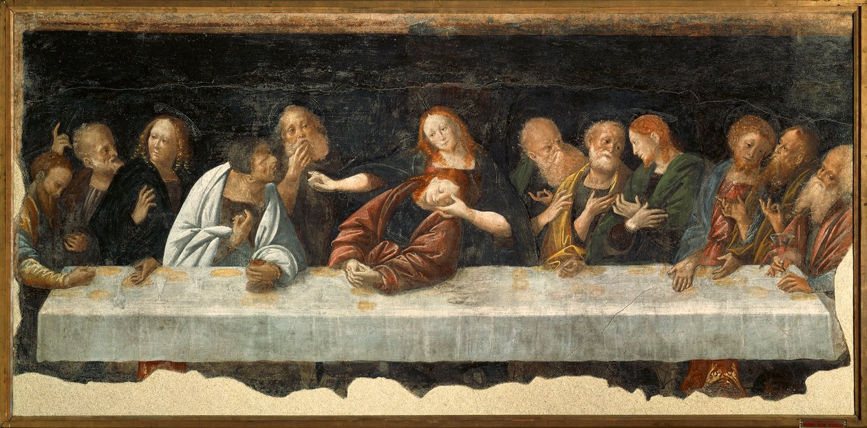 Italie, Vercelli, peinture de La Cène - Bernardino Lanino