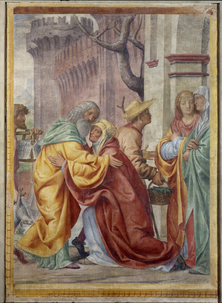 Rencontre de Sainte Anne et Saint Joachim à la porte dorée - Bernardino Luini