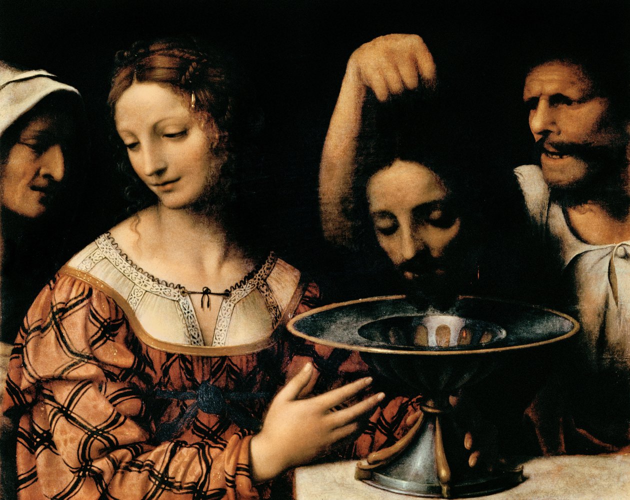 Le bourreau présente la tête de Jean-Baptiste à Hérode, 1527-31 - Bernardino Luini