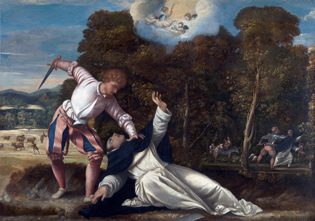 La mort de Saint Pierre de Vérone - Bernardino da Asola
