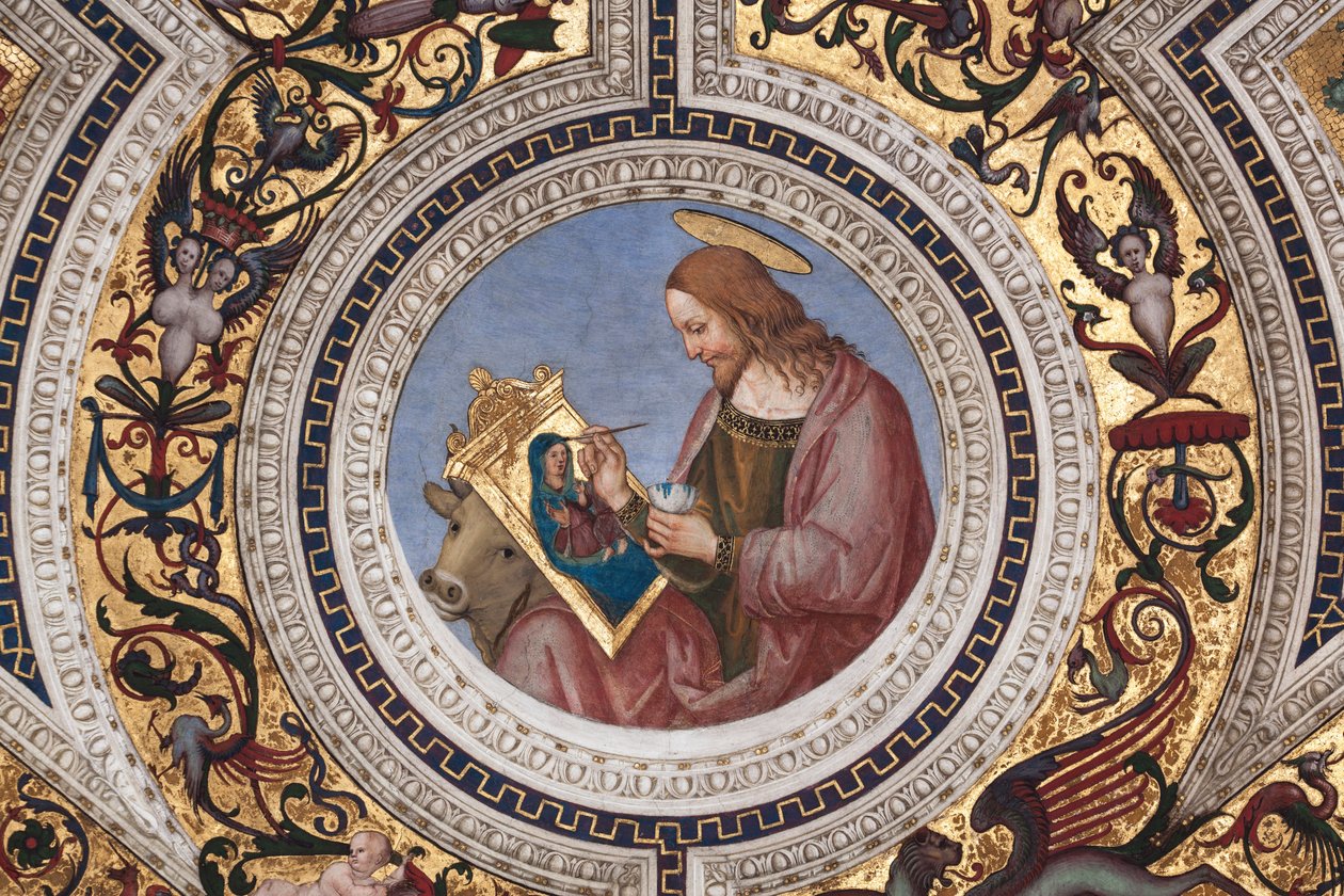 Saint Luc (détail) - Bernardino di Betto Pinturicchio