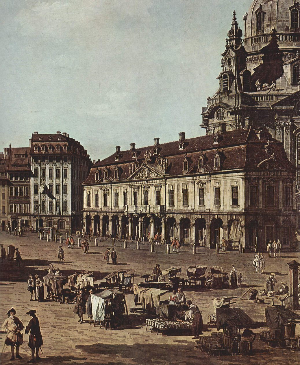 Vue de Dresde, le Neumarkt depuis la Moritzstraße - Bernardo Bellotto