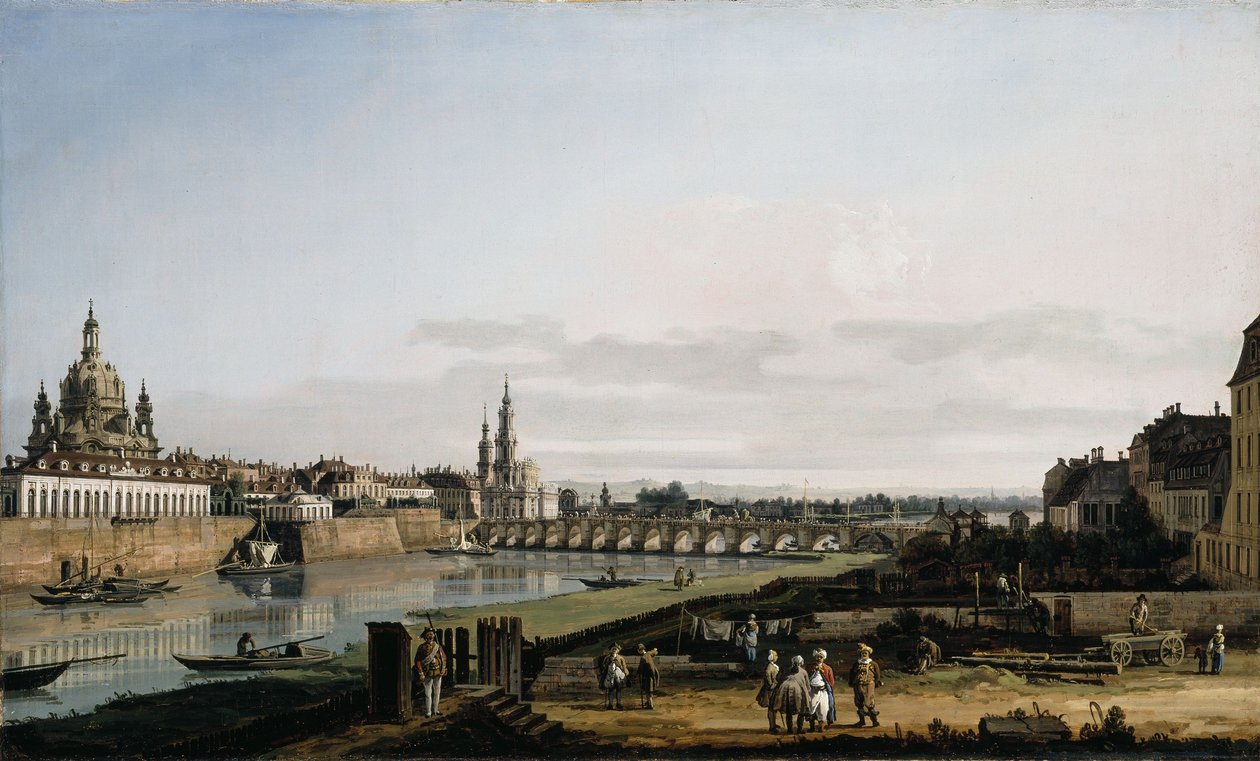 Dresde depuis la rive droite de l