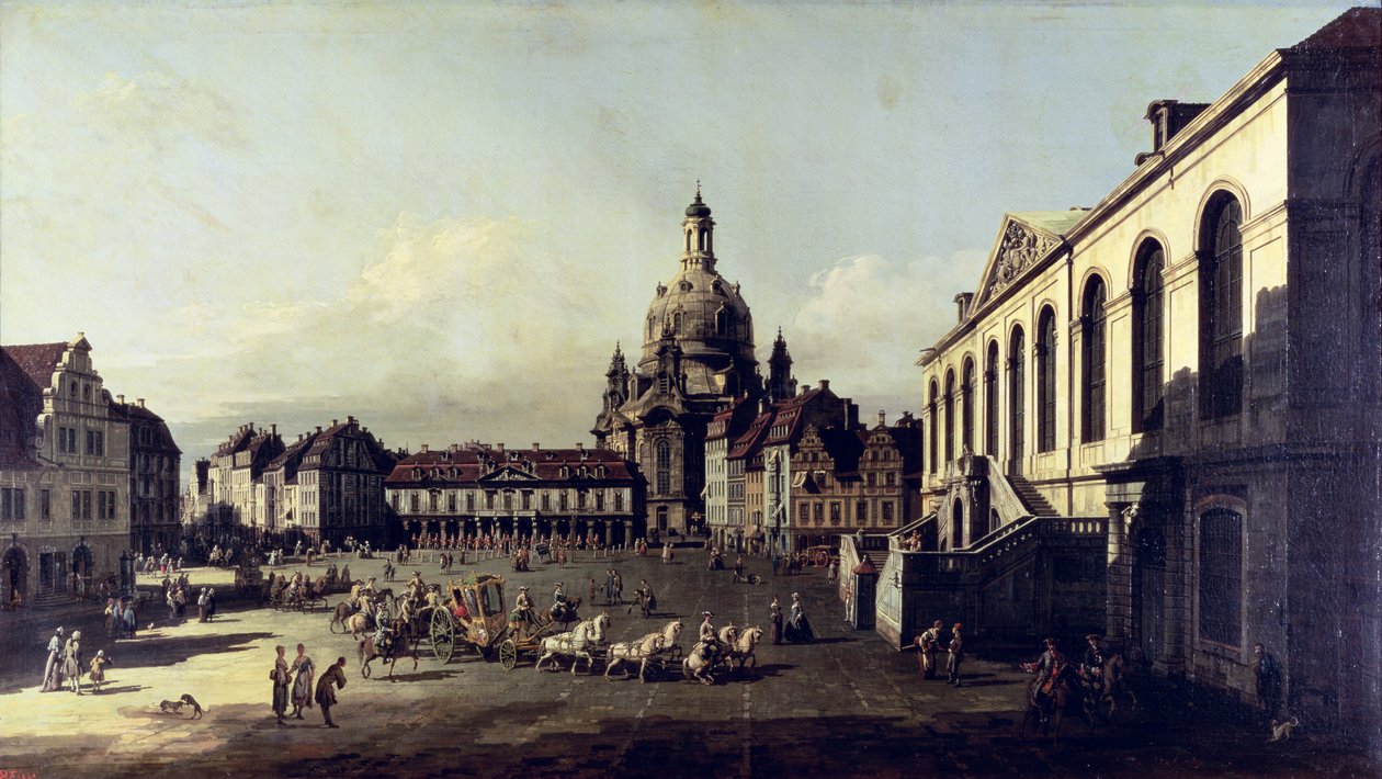 Le Neuer Marktplatz à Dresde, 1747 - Bernardo Bellotto