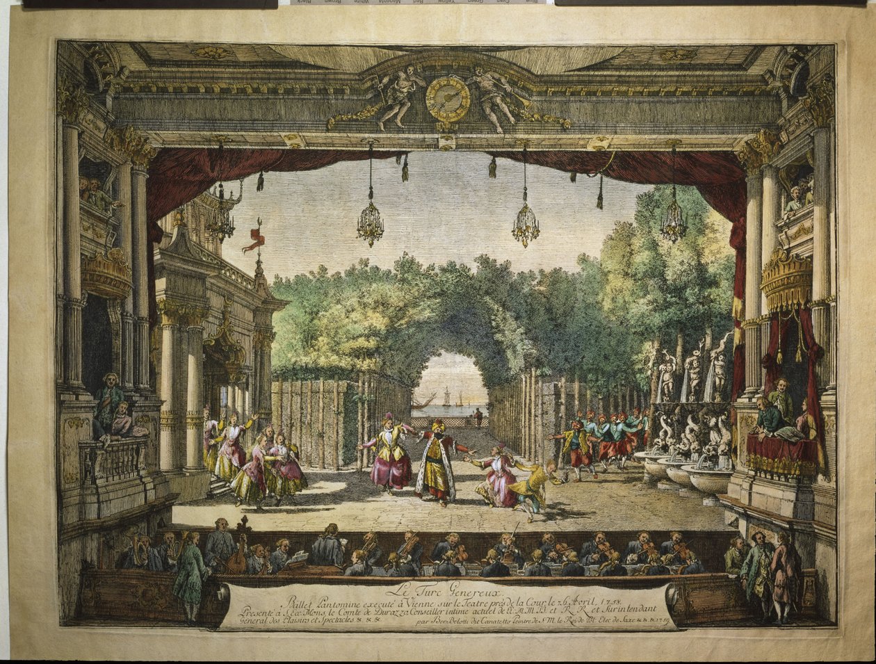 Ballet Le Turc Généreux au Burgtheater de Vienne, 1758 - Bernardo Bellotto