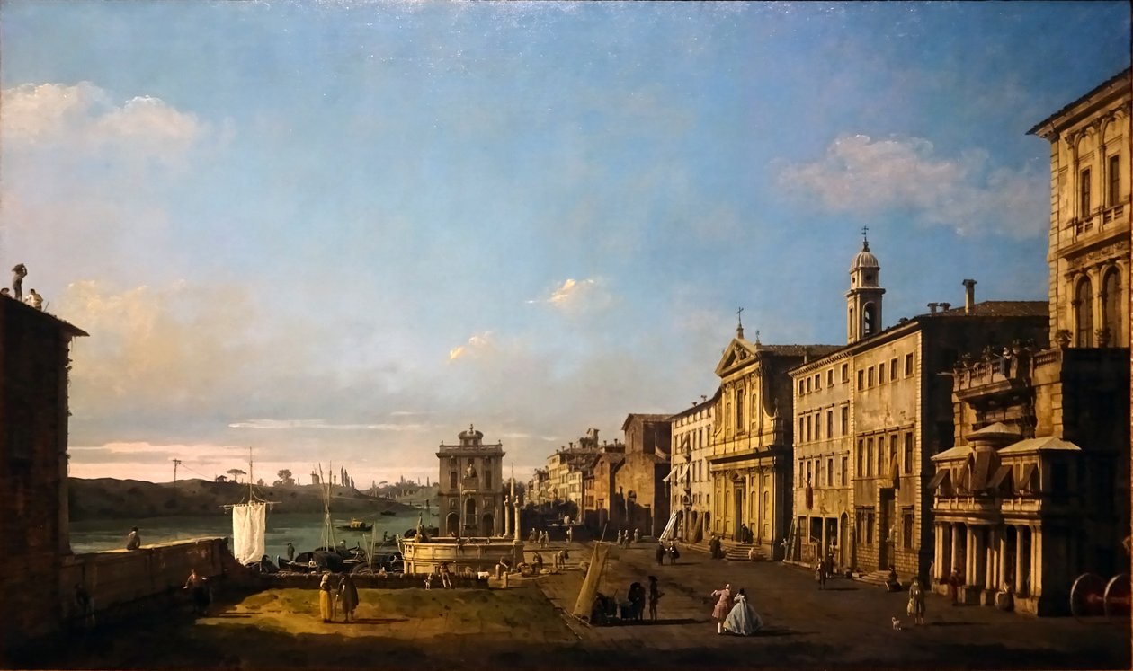Bernardo Bellotto - Ansicht der Via di Ripetta in Rom, 1742-1744 - Bernardo Bellotto