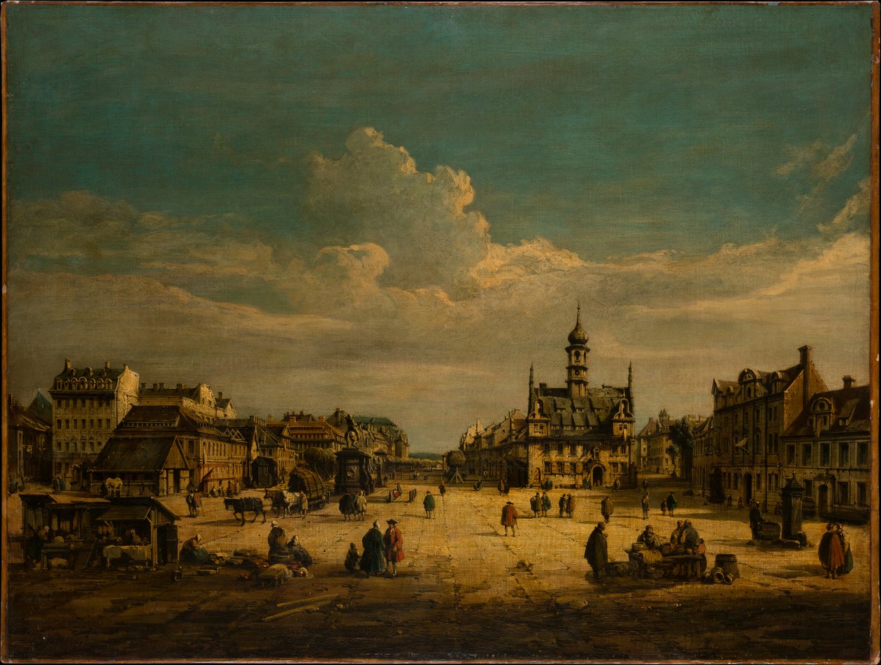 Neustadt à Dresde, vue vers le nord - Bernardo Bellotto