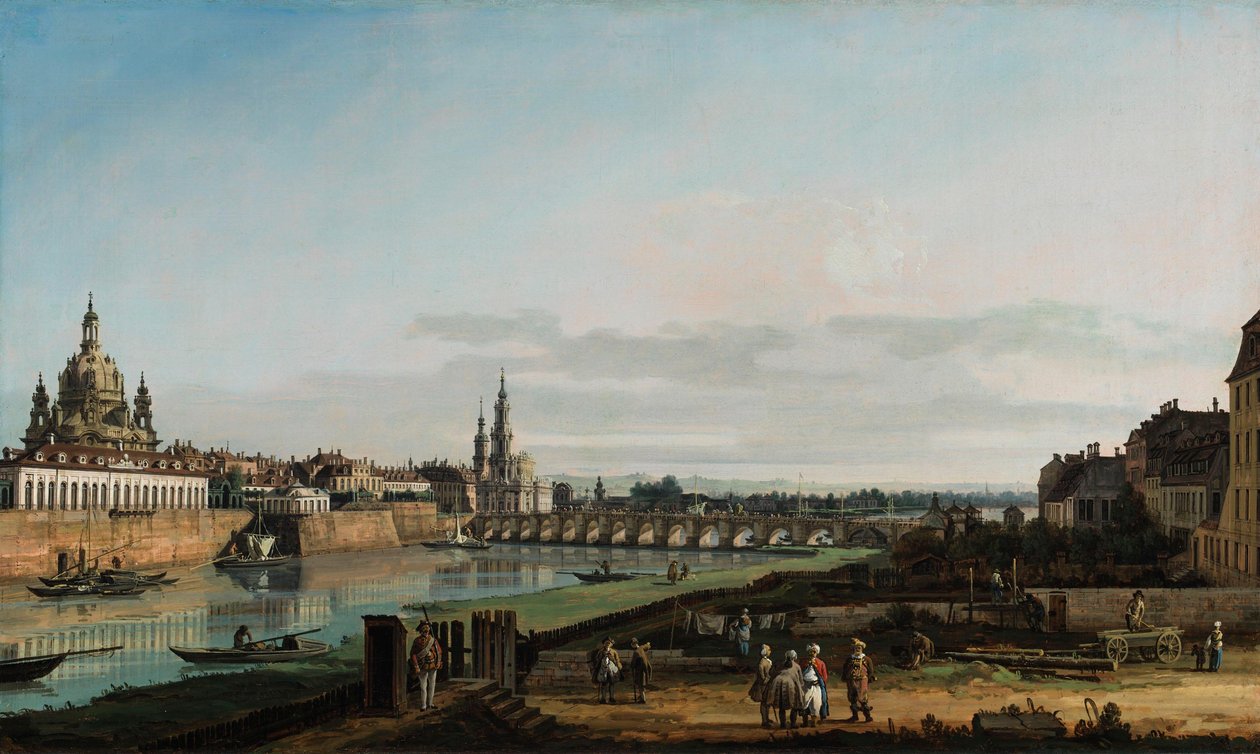 Dresde depuis la rive droite de l