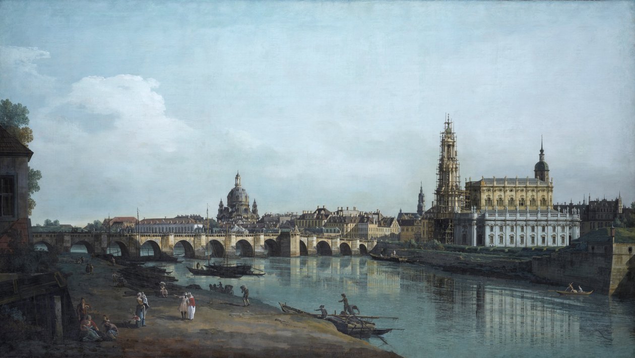 Dresde vue de la rive droite de l