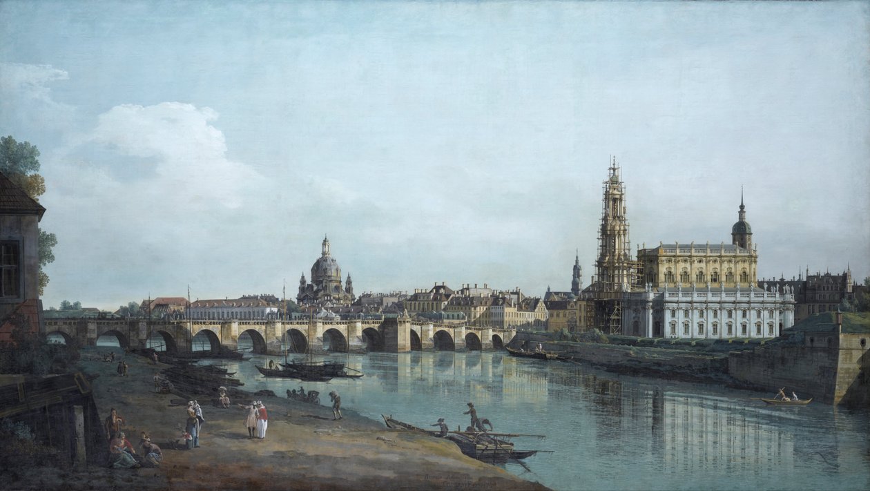 Dresde vue depuis la rive droite de l