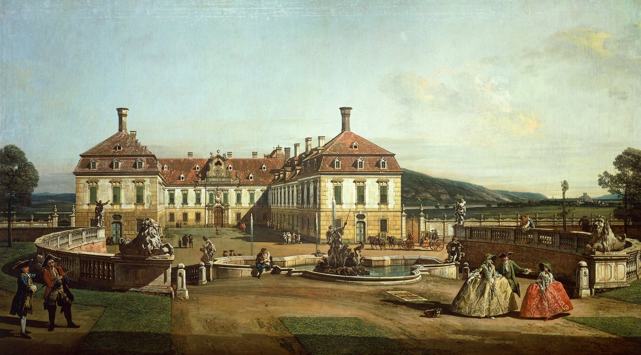 Le château impérial de Schlosshof côté jardin - Bernardo Bellotto