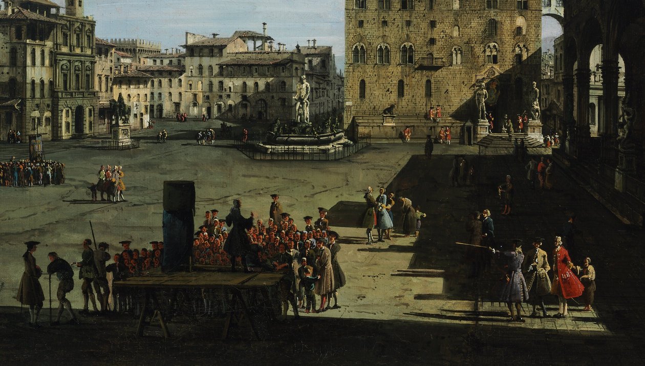 La Piazza della Signoria à Florence - Bernardo Bellotto