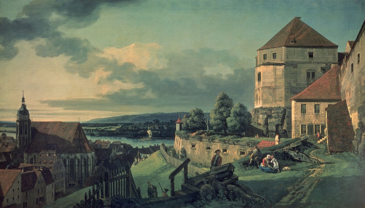 Vue depuis le château (Vue de Pirna) - Bernardo Bellotto