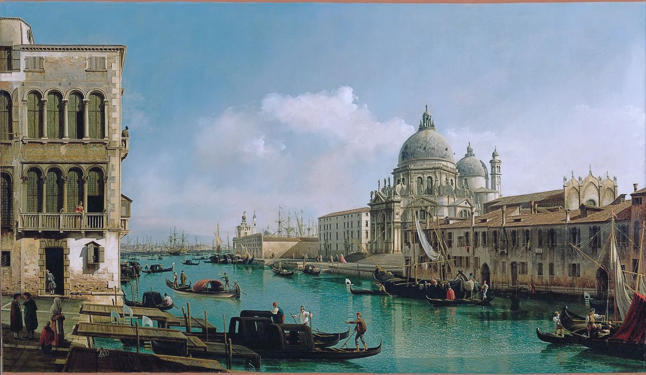 Vue du Grand Canal : Santa Maria della Salute et la Dogana depuis le Campo Santa Maria Zobenigo - Bernardo Bellotto
