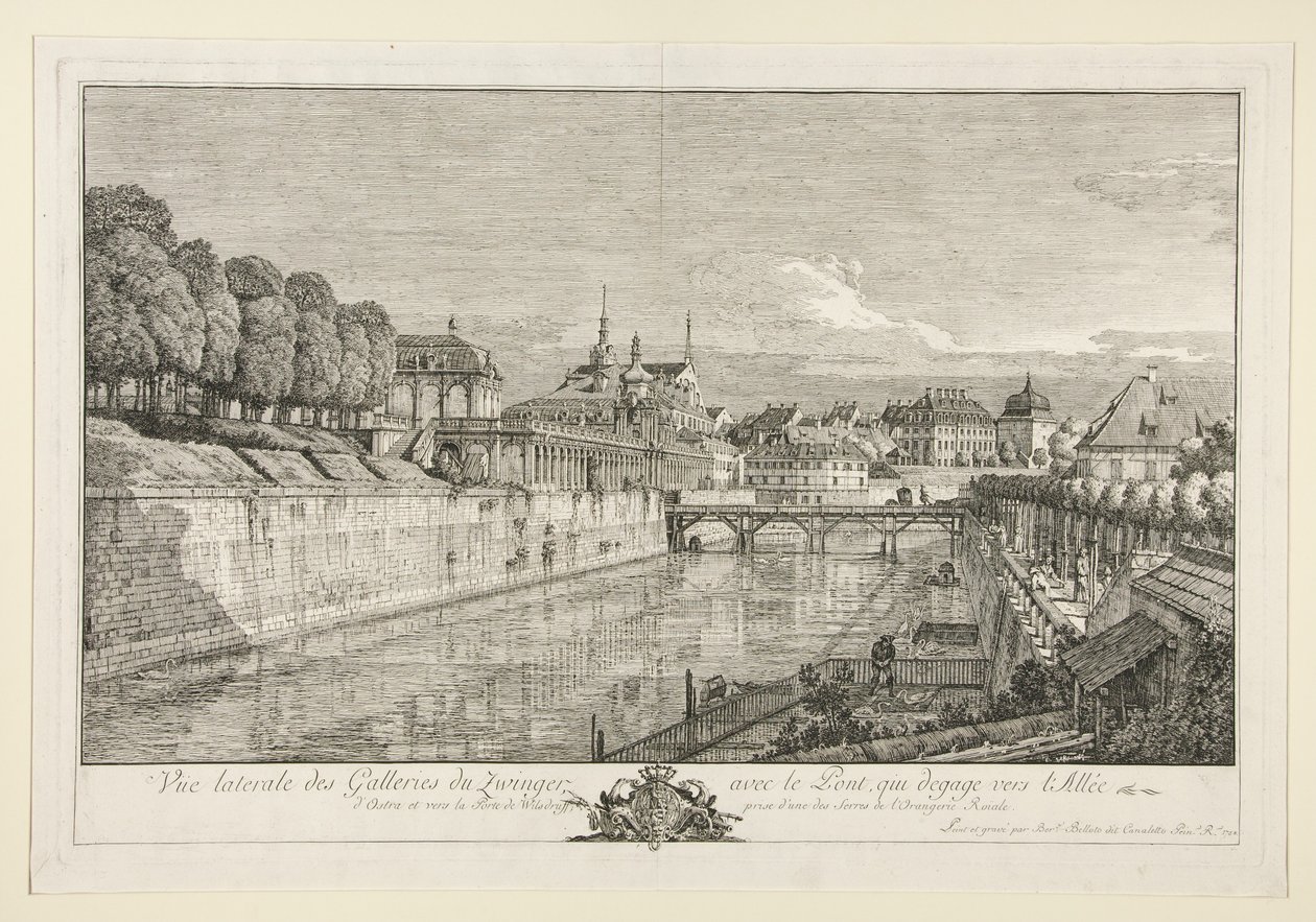 Vue du Zwinger, Dresde - Bernardo Bellotto