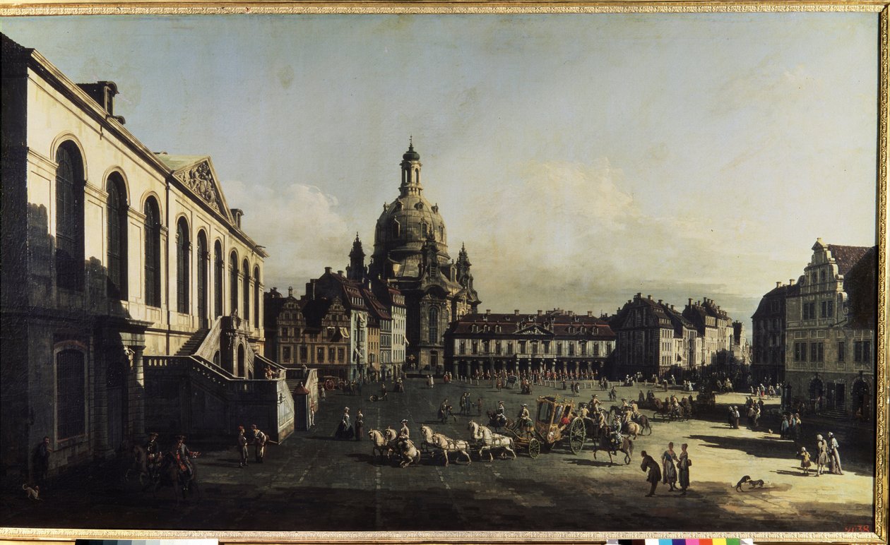 Vue de la place du Nouveau marché à Dresde - Bernardo Bellotto