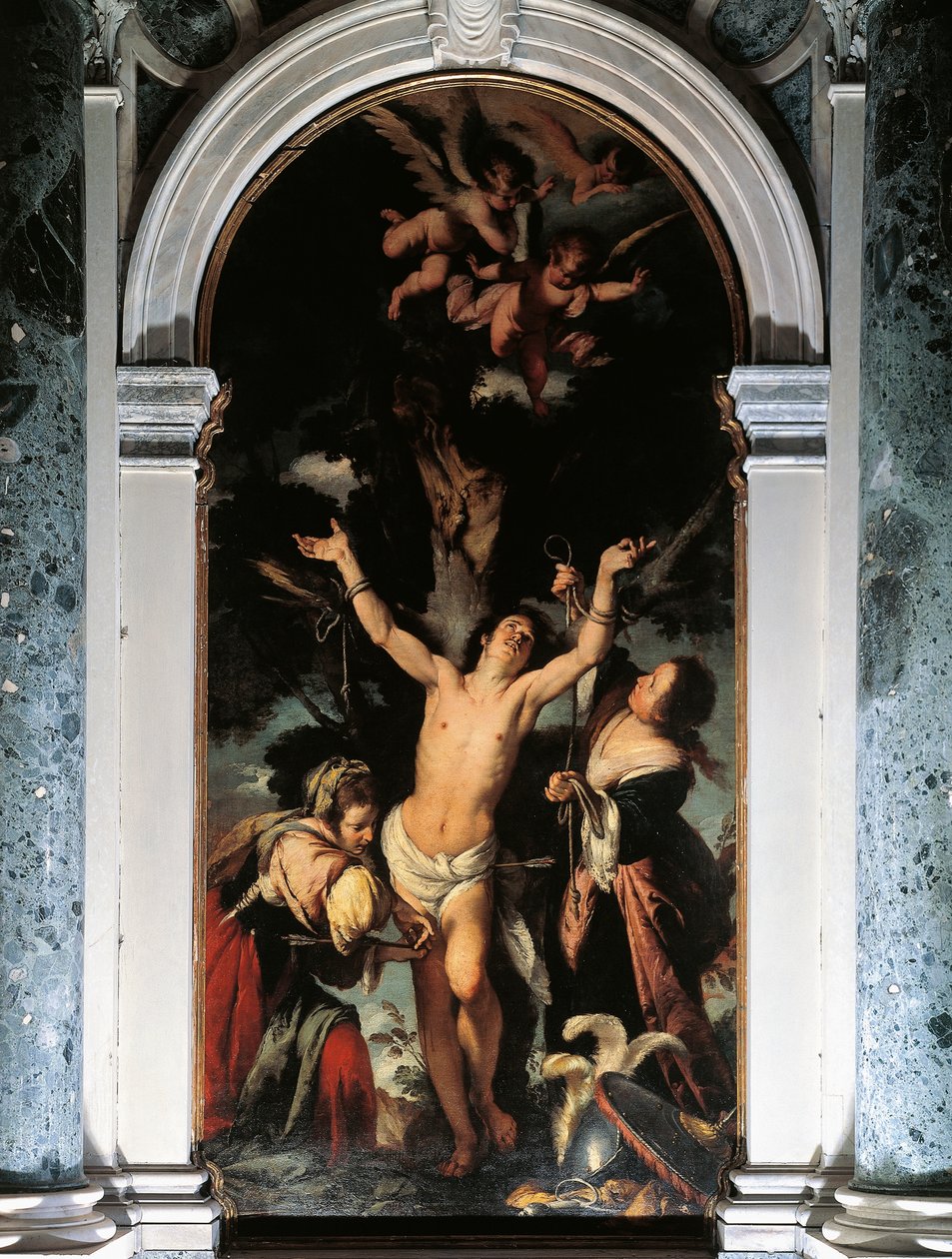 Saint Sébastien soigné par les saintes femmes - Bernardo Strozzi