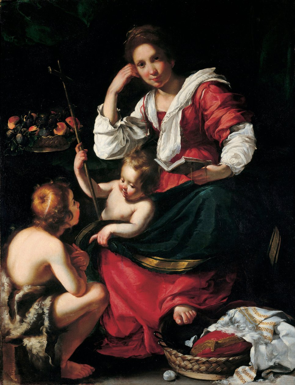Vierge et enfant avec Jean-Baptiste enfant, vers 1620 - Bernardo Strozzi