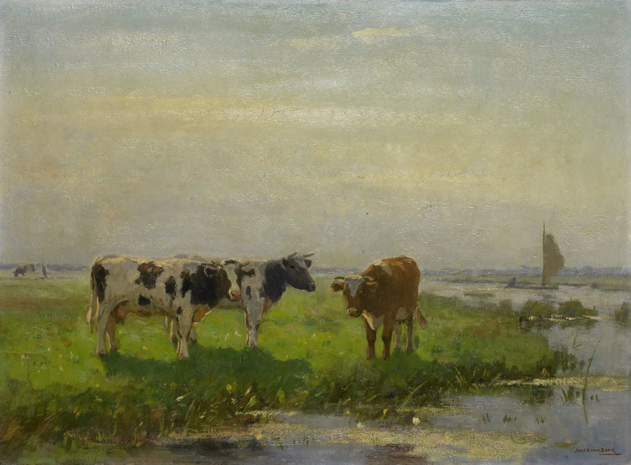 Vaches dans le pré - Bernardus Antonie van Beek