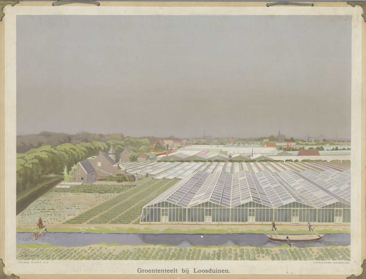Culture de légumes à Loosduinen - Bernardus Bueninck