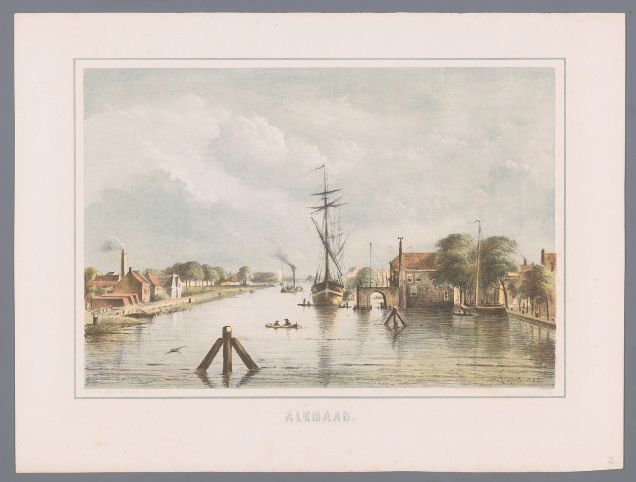 Vue de la ville à Alkmaar - Bernardus Gerardus ten Berge