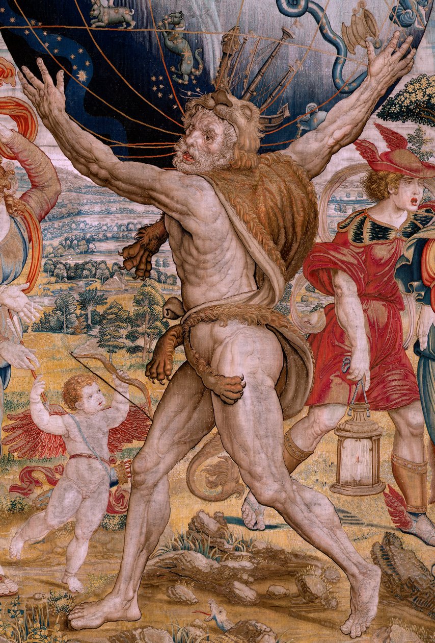 Série Les Sphères. Hercule soutenant la sphère céleste - Bernart van (attr. to) Orley