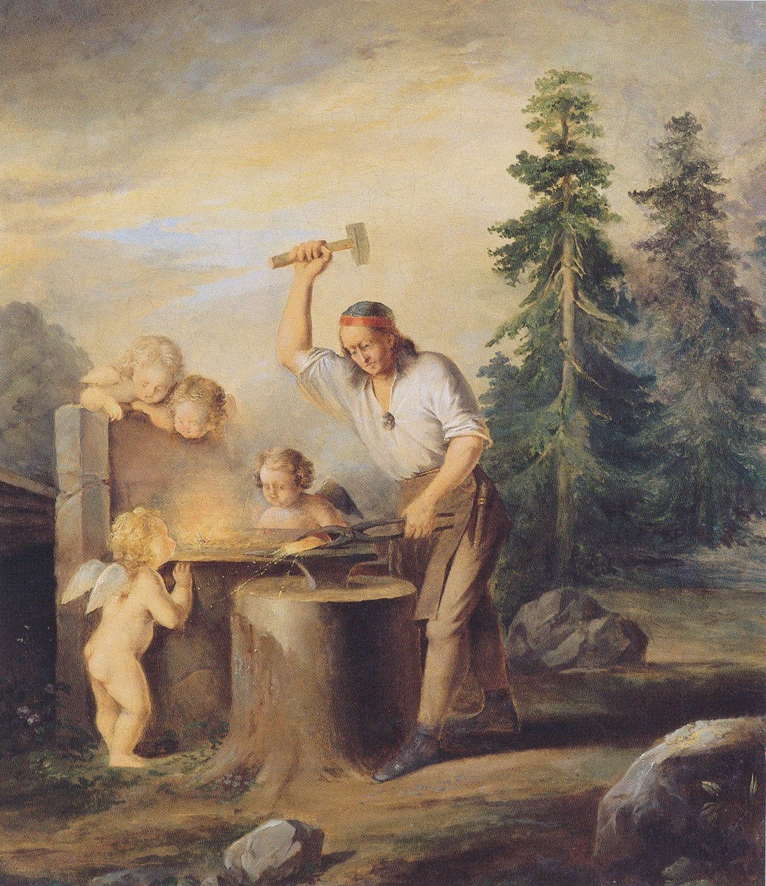 Ilmarinen forgeant le Sampo - Berndt Godenhjelm