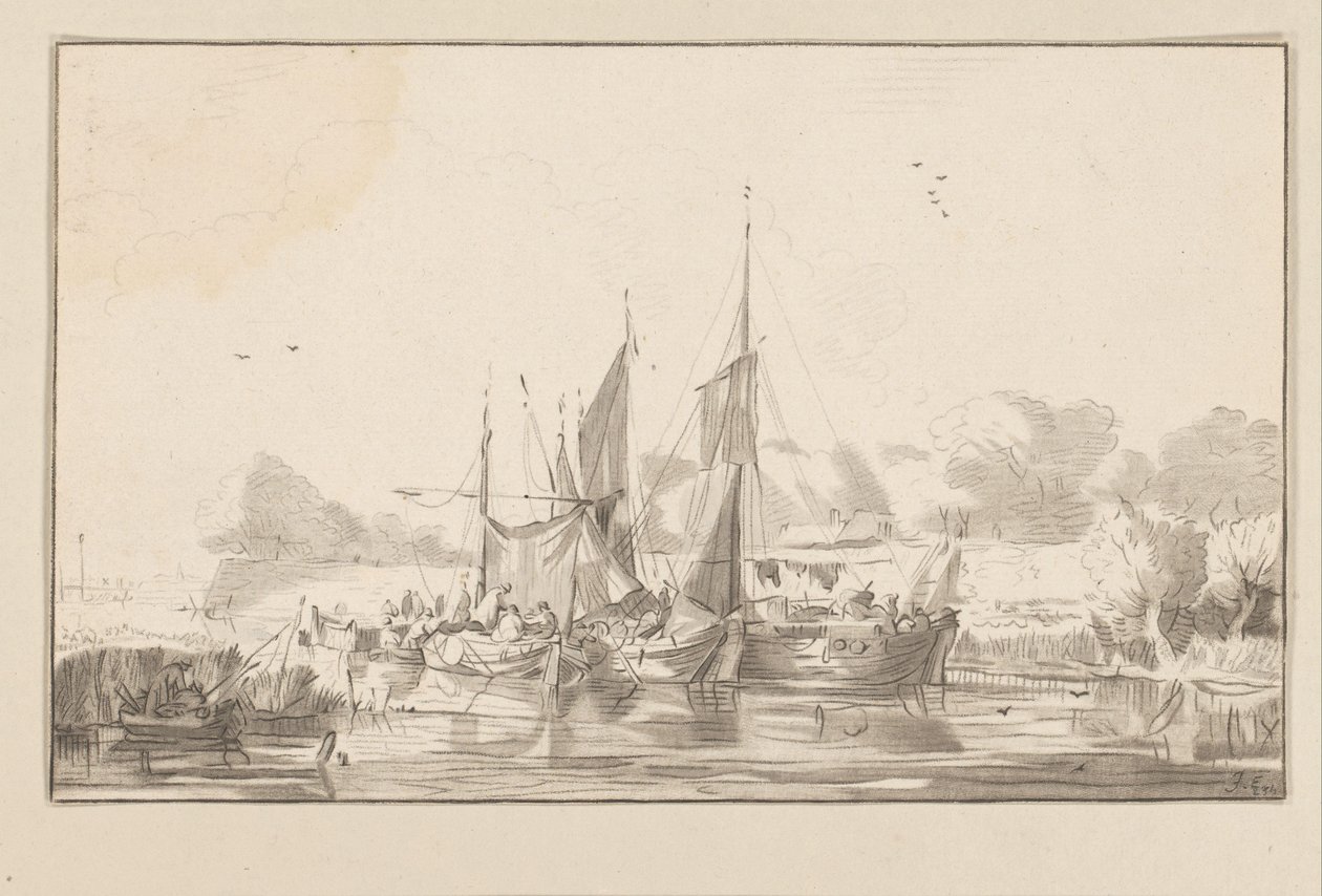 Vue sur la rivière - Bernhard Schreuder