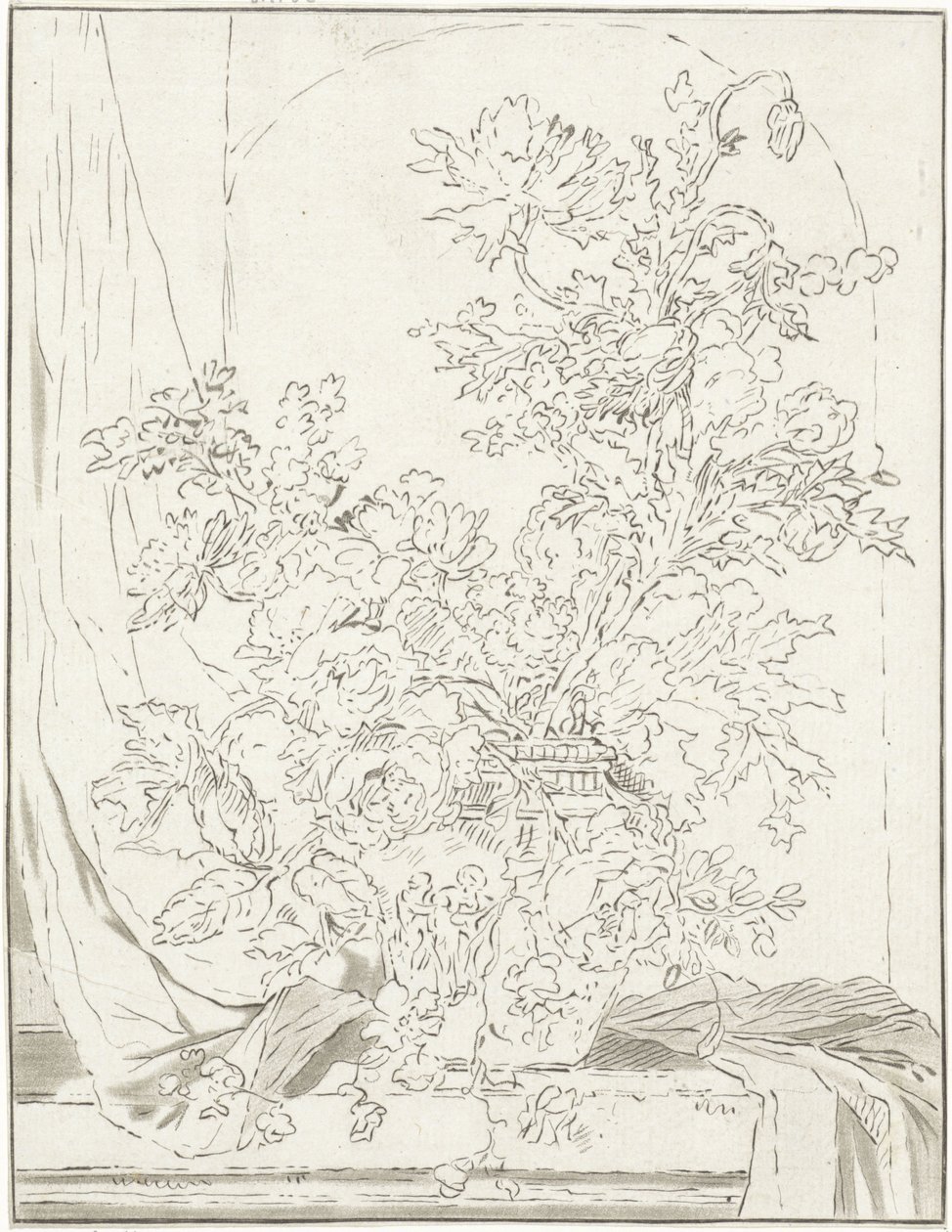 Vase avec des fleurs pour une niche - Bernhard Schreuder