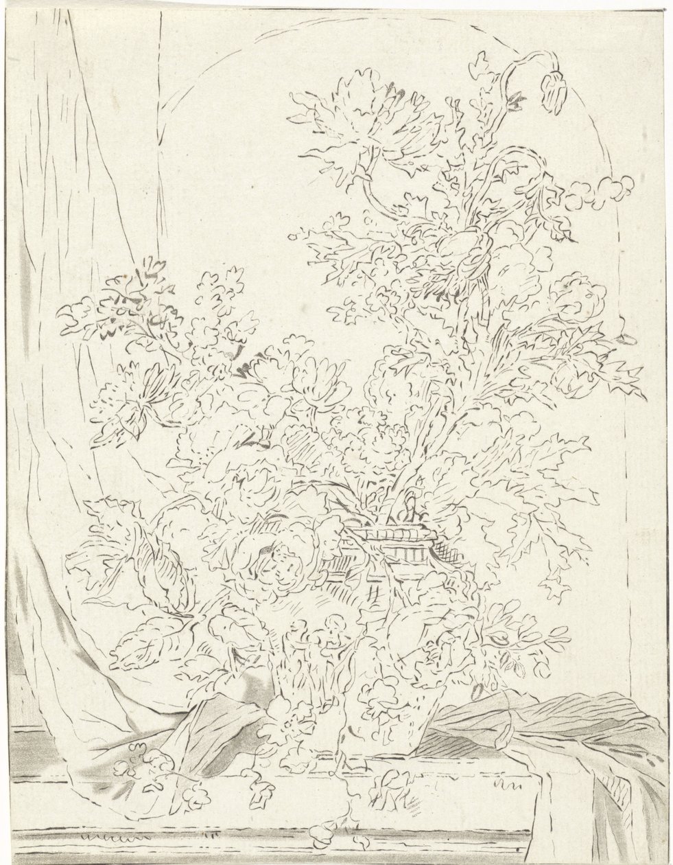 Vase avec des fleurs pour une niche - Bernhard Schreuder
