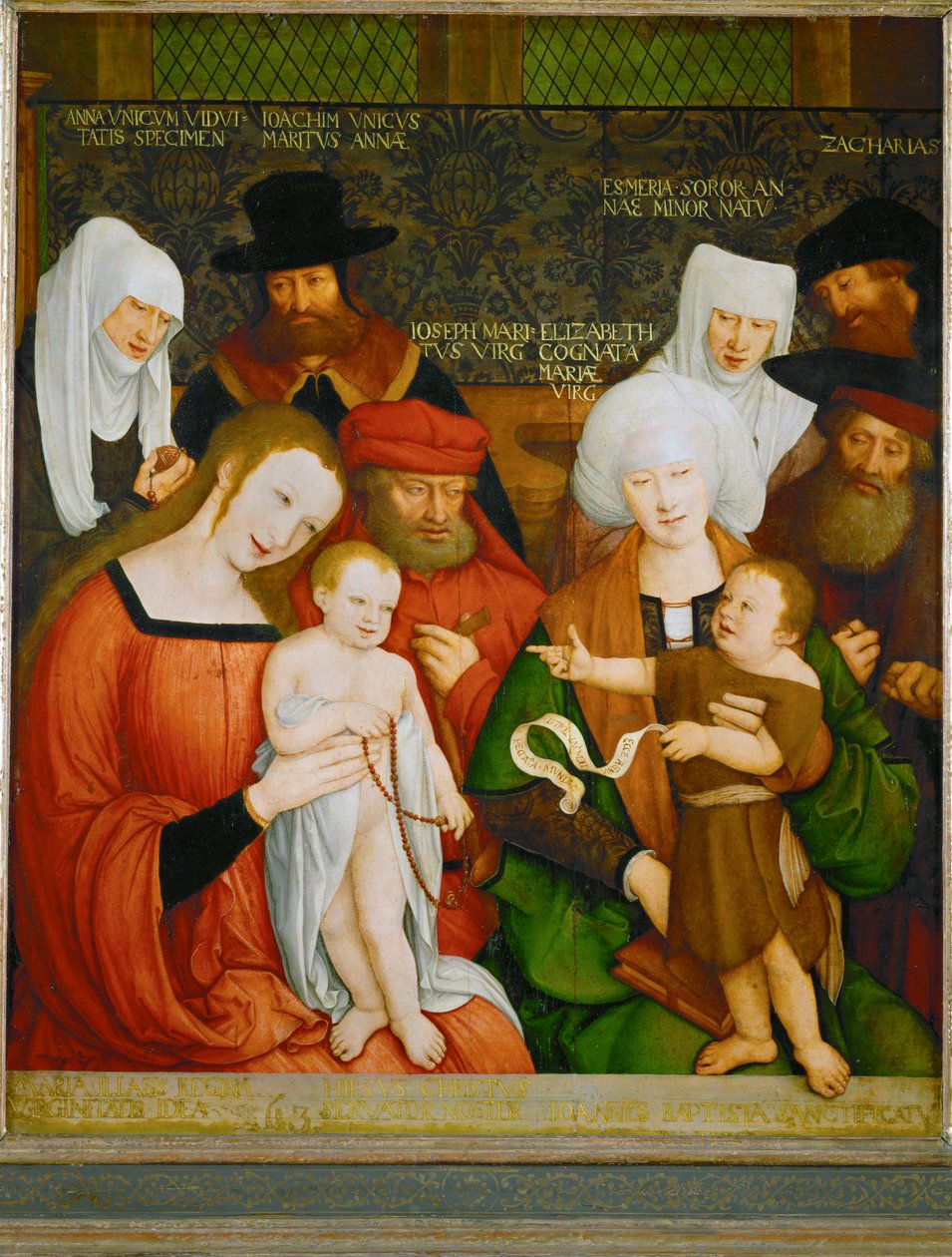 Die Heilige Sippe (peinture sur bois) - Bernhard Strigel